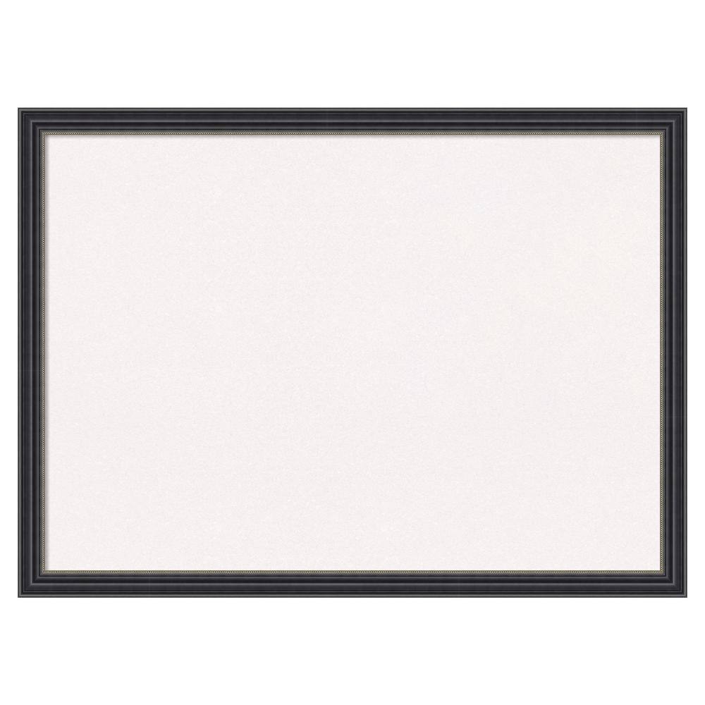 Amanti Art Stylish Black Wood White Corkboard 30 in. x 22 in. Bulletin