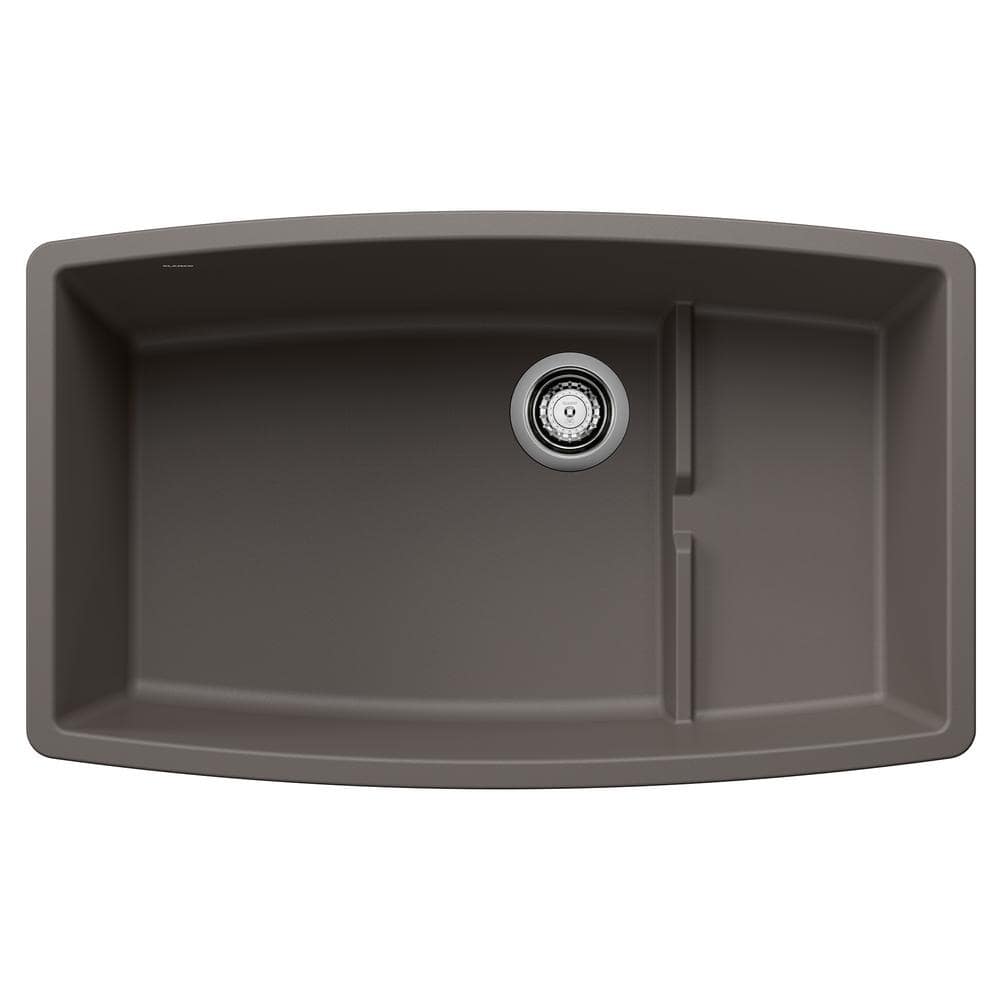 PERFORMA CASCADE 32 in. Undermount Single Bowl Volcano Gray Granite Composi
