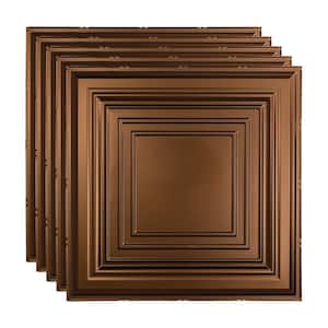 Traditional #3 2 ft. x 2 ft. Oil Rubbed Bronze Lay-In Vinyl Ceiling Tile ( 20 sq.ft. )