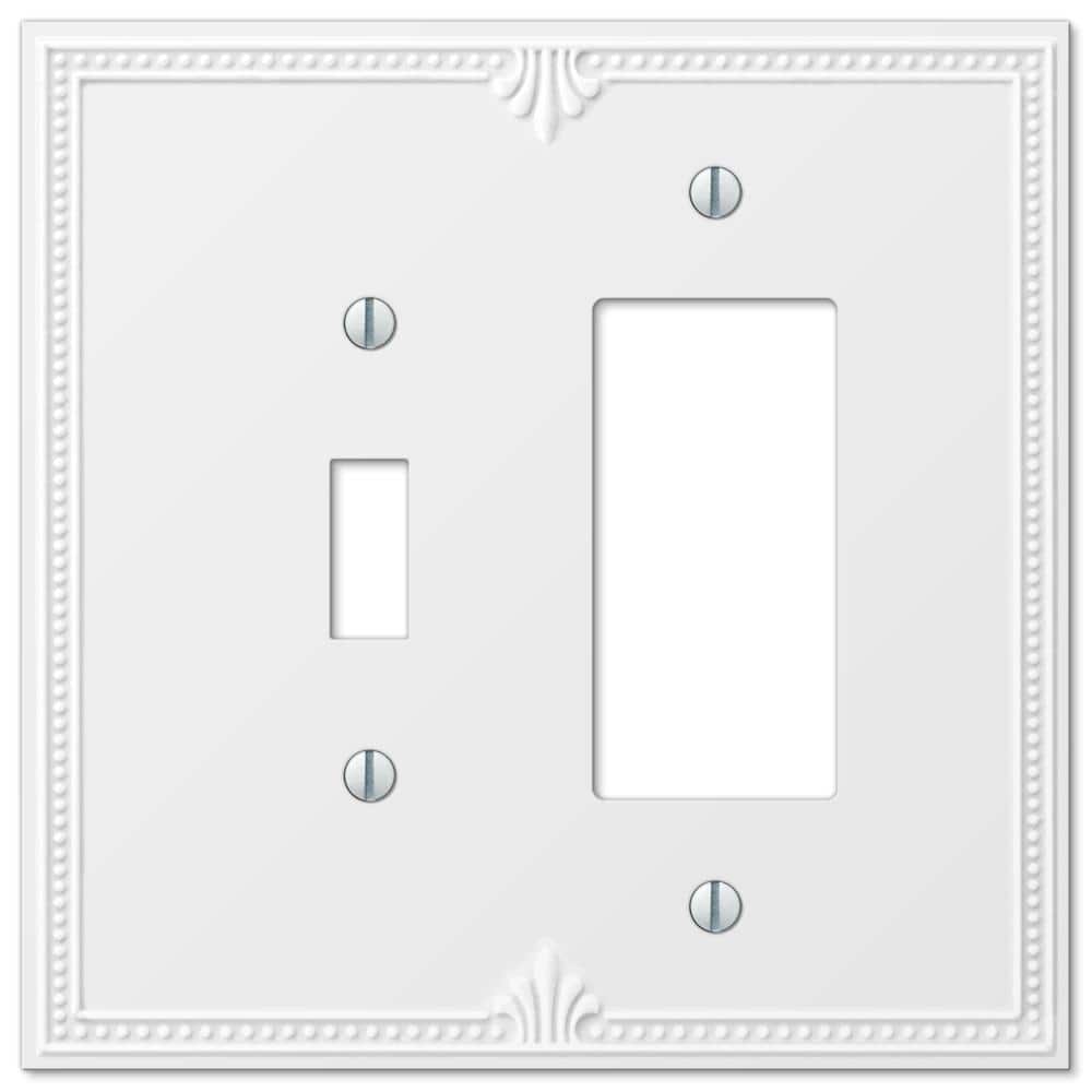 Richmond 2 Gang 1-Toggle and 1-Rocker Composite Wall Plate - White price history on PriceWatchPro