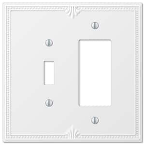Richmond 2 Gang 1-Toggle and 1-Rocker Composite Wall Plate - White
