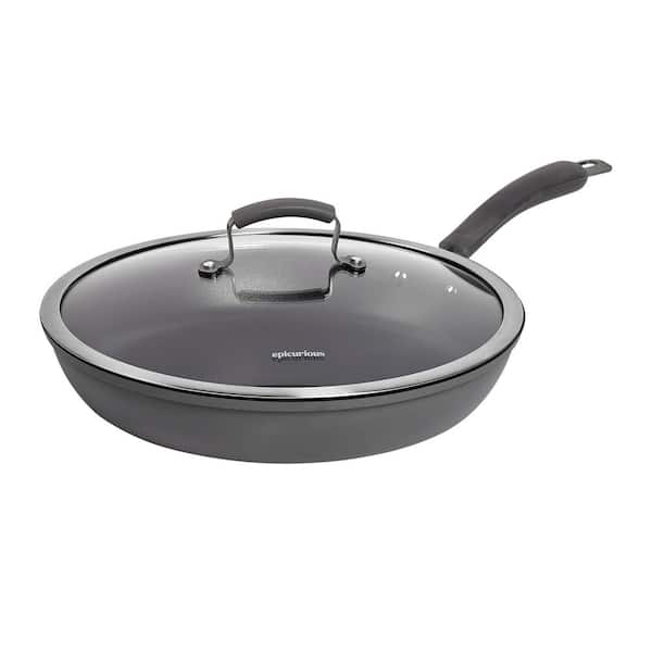 Calphalon Classic 12-In. Hard-Anodized Nonstick Jumbo Fryer Pan with Lid