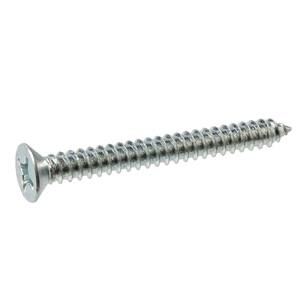 #12 x 3 in. Phillips Flat Head Stainless Steel Sheet Metal Screw (2-Pack)