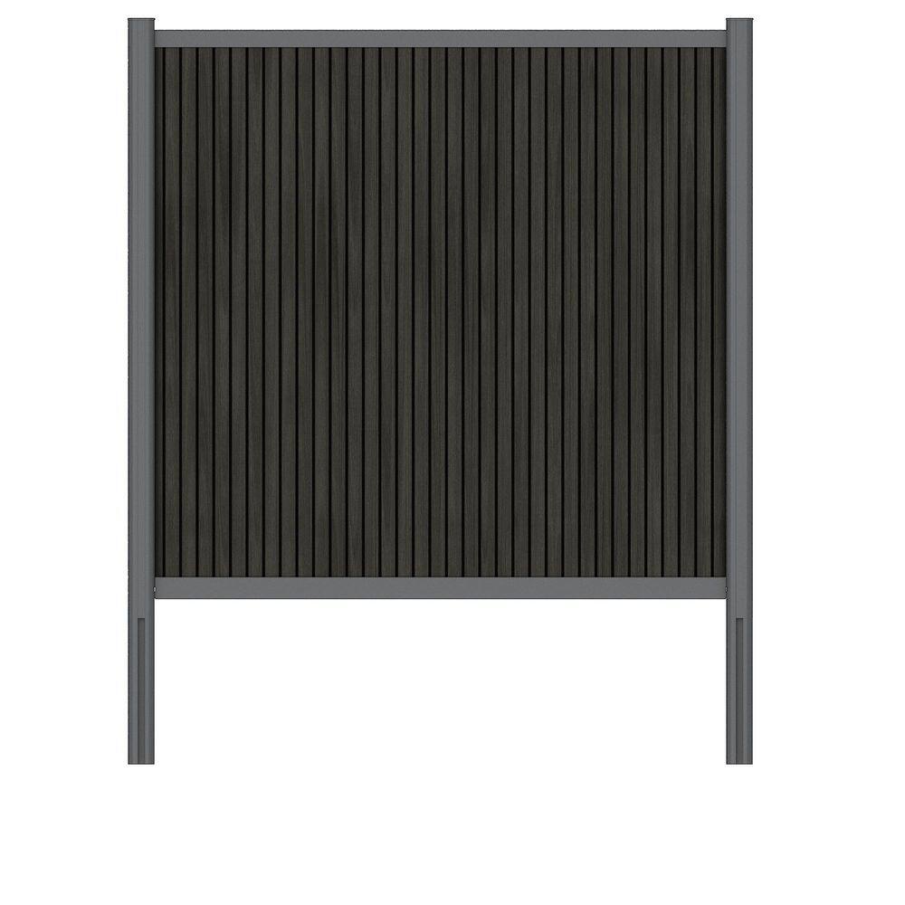 UltraEasy 6 ft. x 6 ft. Indian Ebony Composite European Style Vertical Fence Panel Kit with Gray Frame price history on PriceWatchPro