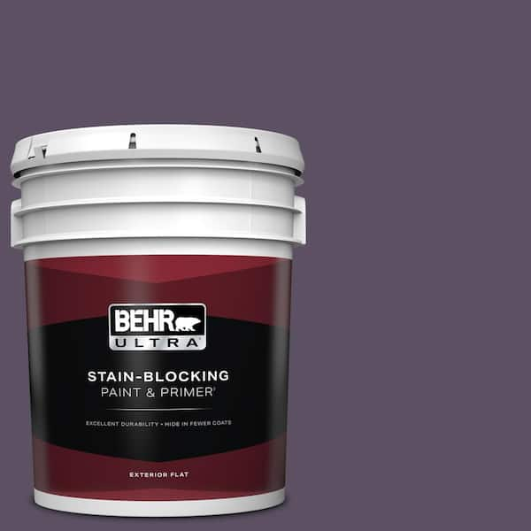 BEHR ULTRA 5 gal. #660F-7 Napa Grape Flat Exterior Paint & Primer