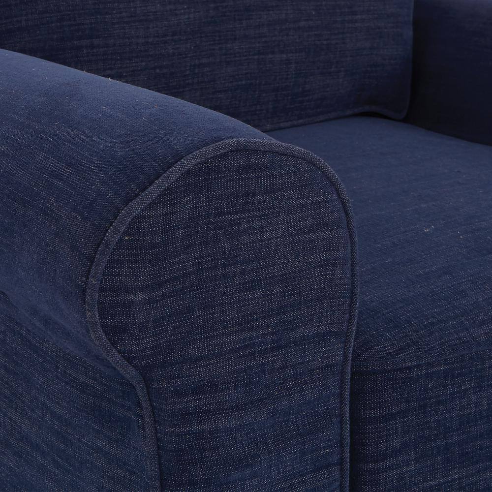 Ashton Cottage Charm Navy Blue Slipcover Loveseat