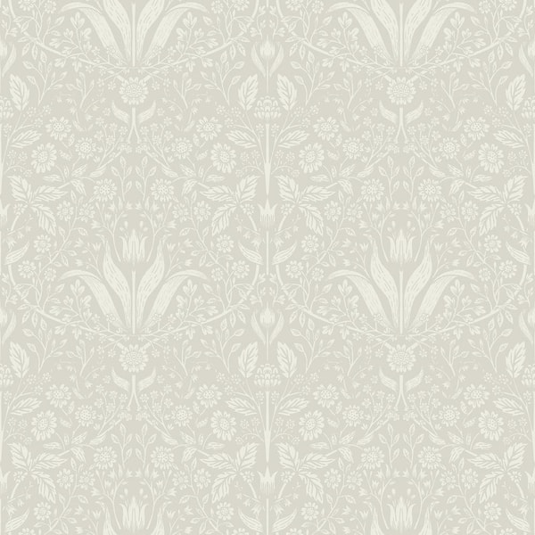 A-Street Prints Mara Beige Tulip Ogee Non-Pasted Non-Woven Paper Wallpaper