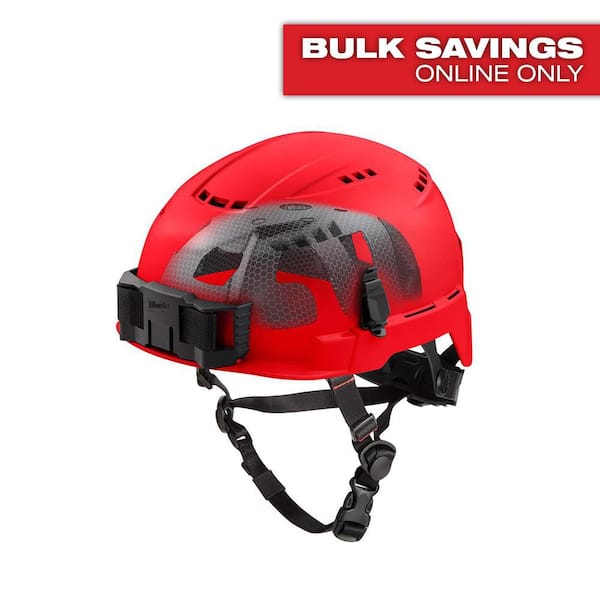 BOLT Red Type 2 Class C Vented Safety Helmet with IMPACT-ARMOR Liner