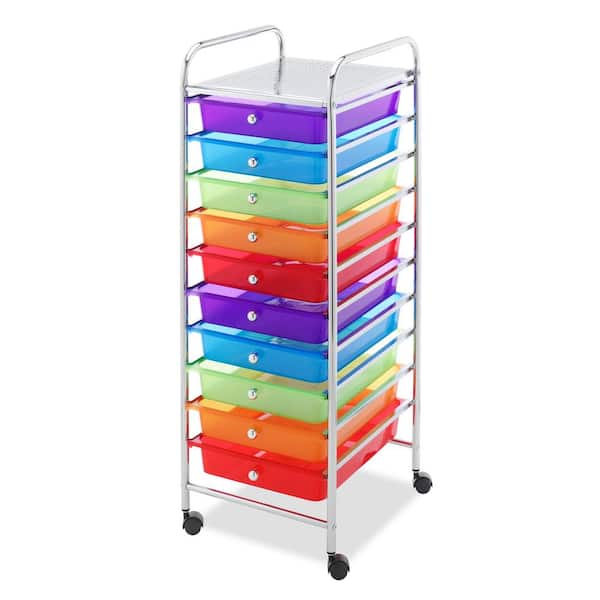 Whitmor Rolling Metal Cart with Drawers