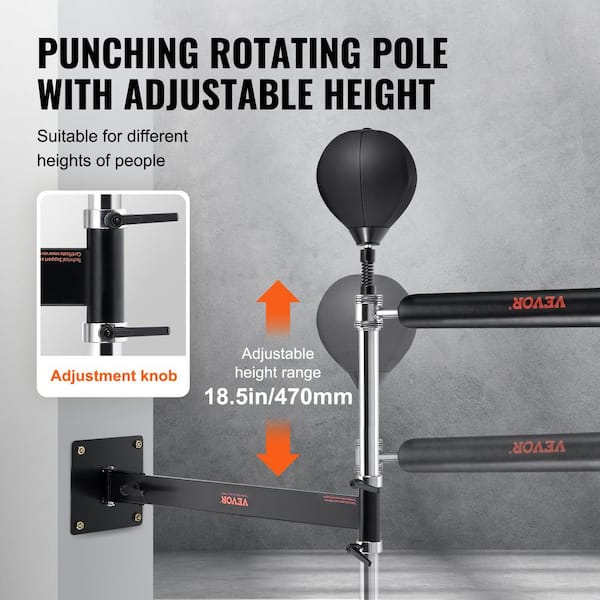 VEVOR Wall Mount Boxing Spinning Bar with Punching Ball