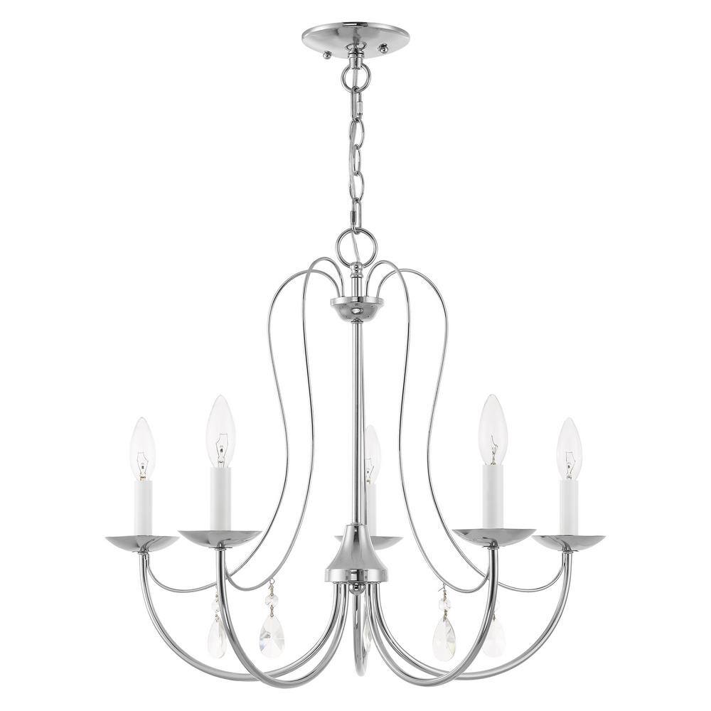 Mirabella 5-Light Polished Chrome Steel Chandelier