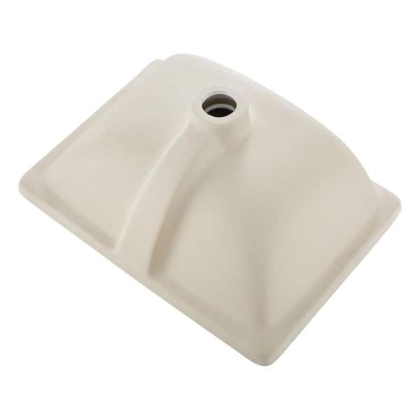 Undermount Bathroom Sink, 18.11 x 12.99 In. White Ceramic Rectangular Basin with Overflow for Small Spaces, 2025 update