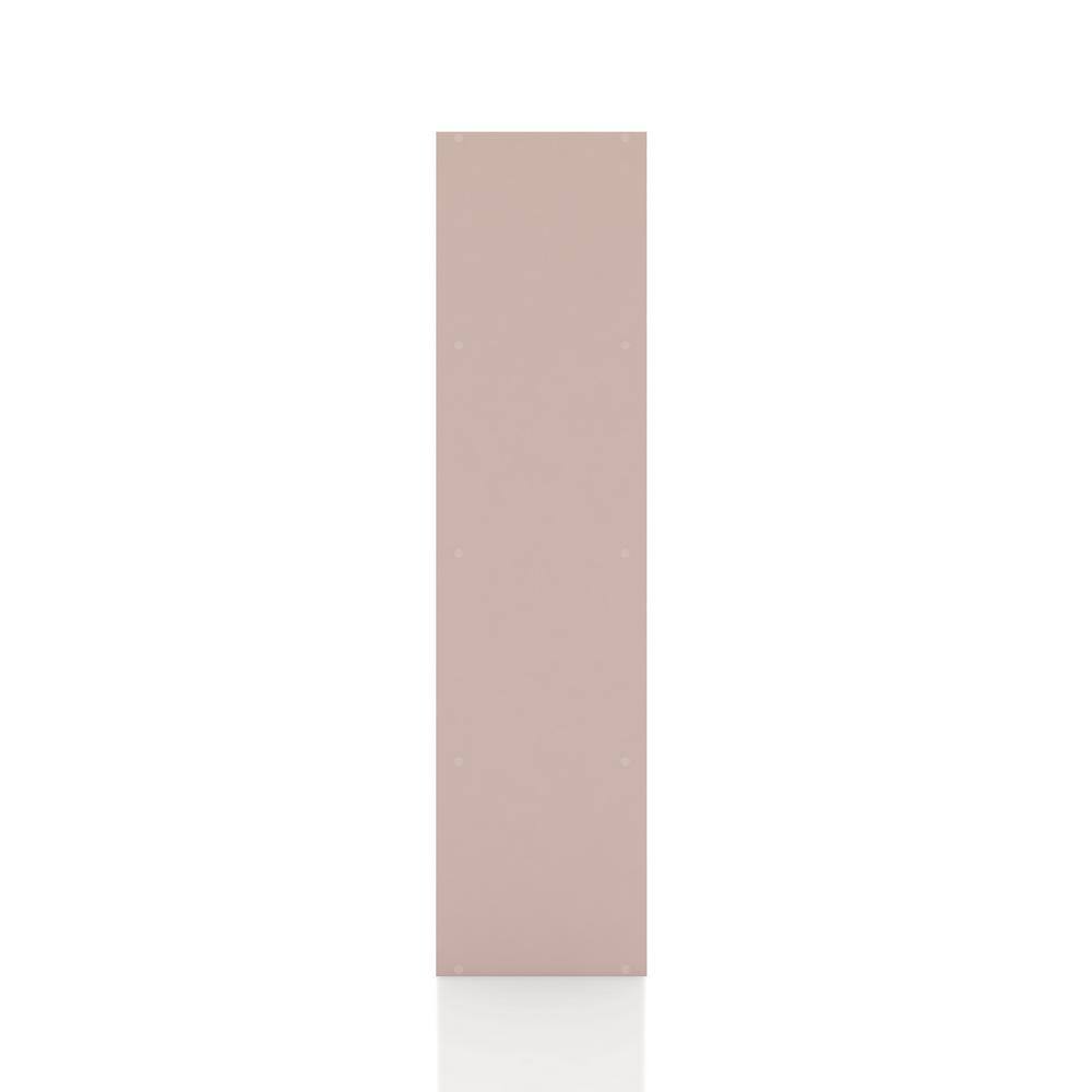 Light Pink Stackable 4-Tier Wood Cube Bookcase for Kids