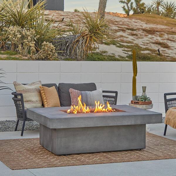JENSEN CO Scarborough 60 in. GFRC Propane Outdoor Fire Pit Table