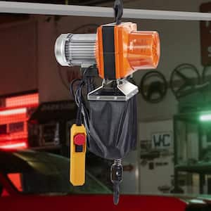 Electric Chain Hoist 2,200 lbs. Single Phase Overhead Crane 10 ft. Lifting Height and 10 ft. Wired Remote Control(1-Ton)