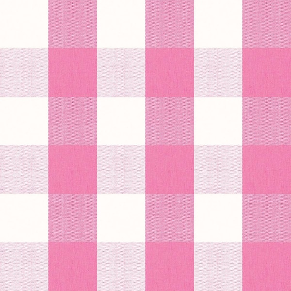 Buffalo Check Bright Pink Peel and Stick Wall Mural