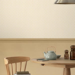 Wickerwork Pale Ochre Yellow Non-Woven Paste the Wall Removable Wallpaper
