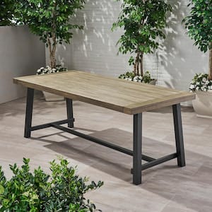 Carlisle Grey Rectangular Wood Outdoor Dining Table