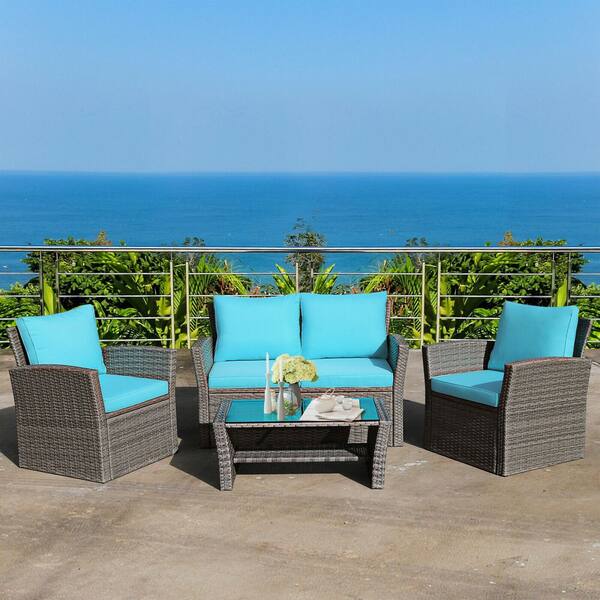 South Sea Outdoor New Java 3-Piece Outdoor Sectional Set w/ Square