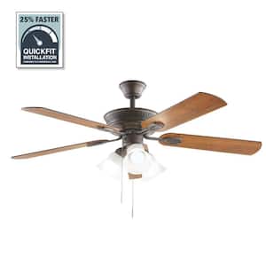 Glendale III 52 in. LED Indoor Oil Rubbed Bronze Ceiling Fan with Light and Pull Chains