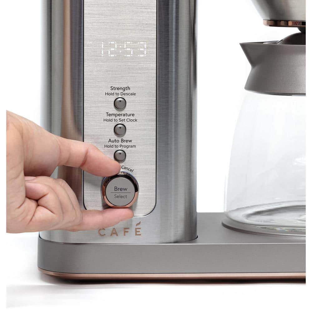 Stainless Steel 10-Cup Programmable Drip Coffee Maker with Grinder