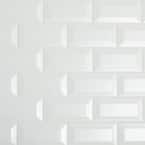 Restore 3 in. x 6 in. Ceramic Bevel Bright White Subway Tile (10 sq. ft. / case)