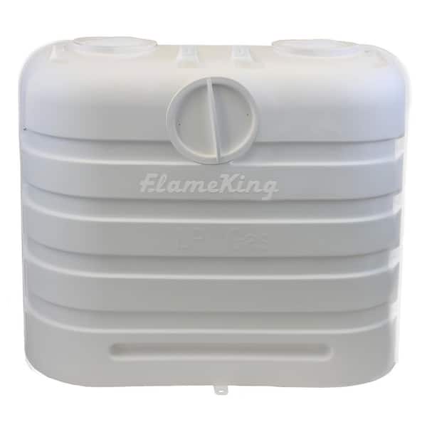 Heavy-Duty Dual 30 lbs. White Propane Tank Cover for RV, Camper and Travel Trailer