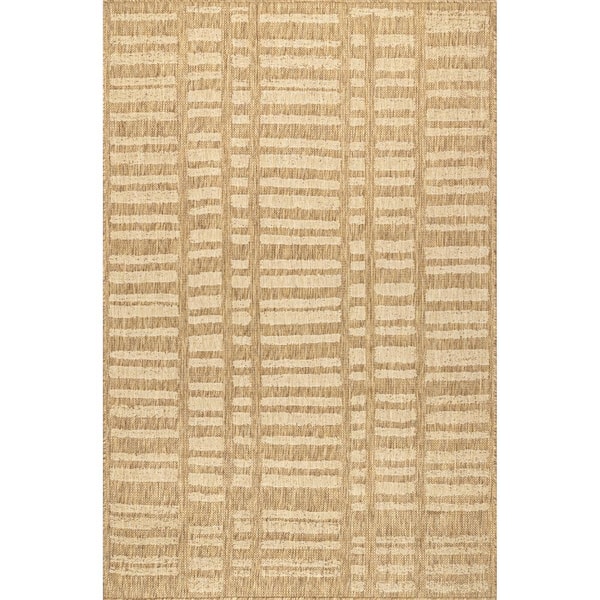 nuLOOM Marin Contemporary Beige 8 ft. x 10 ft. Indoor/Outdoor Patio Area Rug