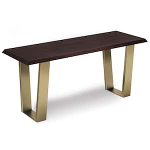 Lewis Solid Acacia Wood 42 in. Wide Contemporary Bench in Cognac