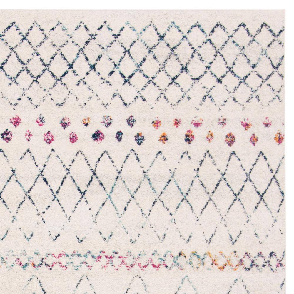 Beige and Ivory Reversible 8' x 10' Cotton Area Rug