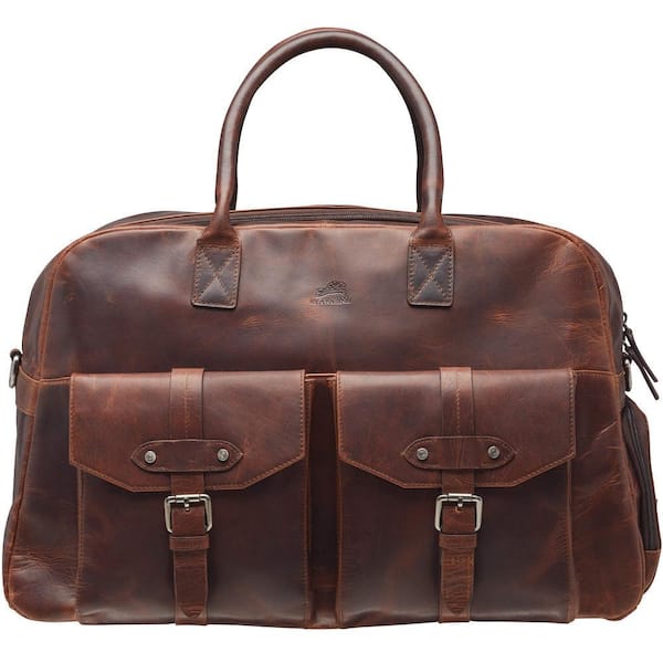Leather Home Depot Duffel Bags MANCINI Buffalo Black Dowel Rod
