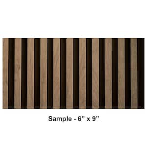 Take Home Sample - Medium Slats 1/2 in. x 0.5 ft. x 0.75 ft. Maple Brown Foam Wood Slat Decorative Wall Panel (1-Piece)