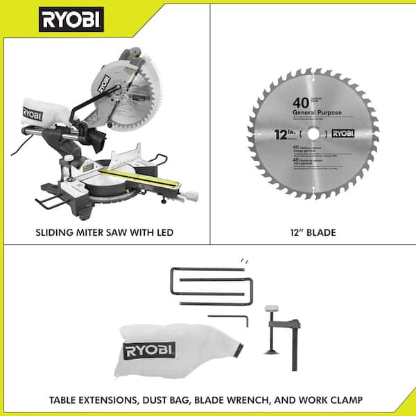 Ryobi 10 Compound Sliding Miter Saw (Green Version) How To, 47% OFF