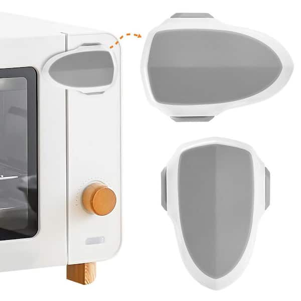 phyfalip Oven Door Lock Child Safety with 3M Adhesive, Heat-Resistant and Durable Material in White (2-Pieces)