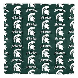 Michigan State Spartans Rotary 5-Piece Queen Size Multi Colored Polyester Bed in a Bag Set