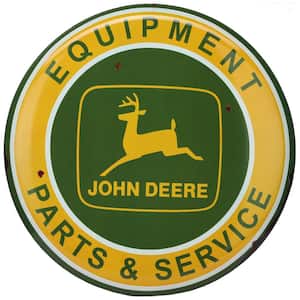 John Deere High Gloss Tin Button