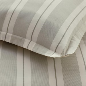 Wide Stripe T200 Yarn Cotton Percale Pillowcases (Set of 2)