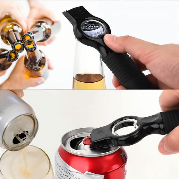 Wudkey 2-Pack Silicone Magnetic Beer Bottle Opener and Soda Can