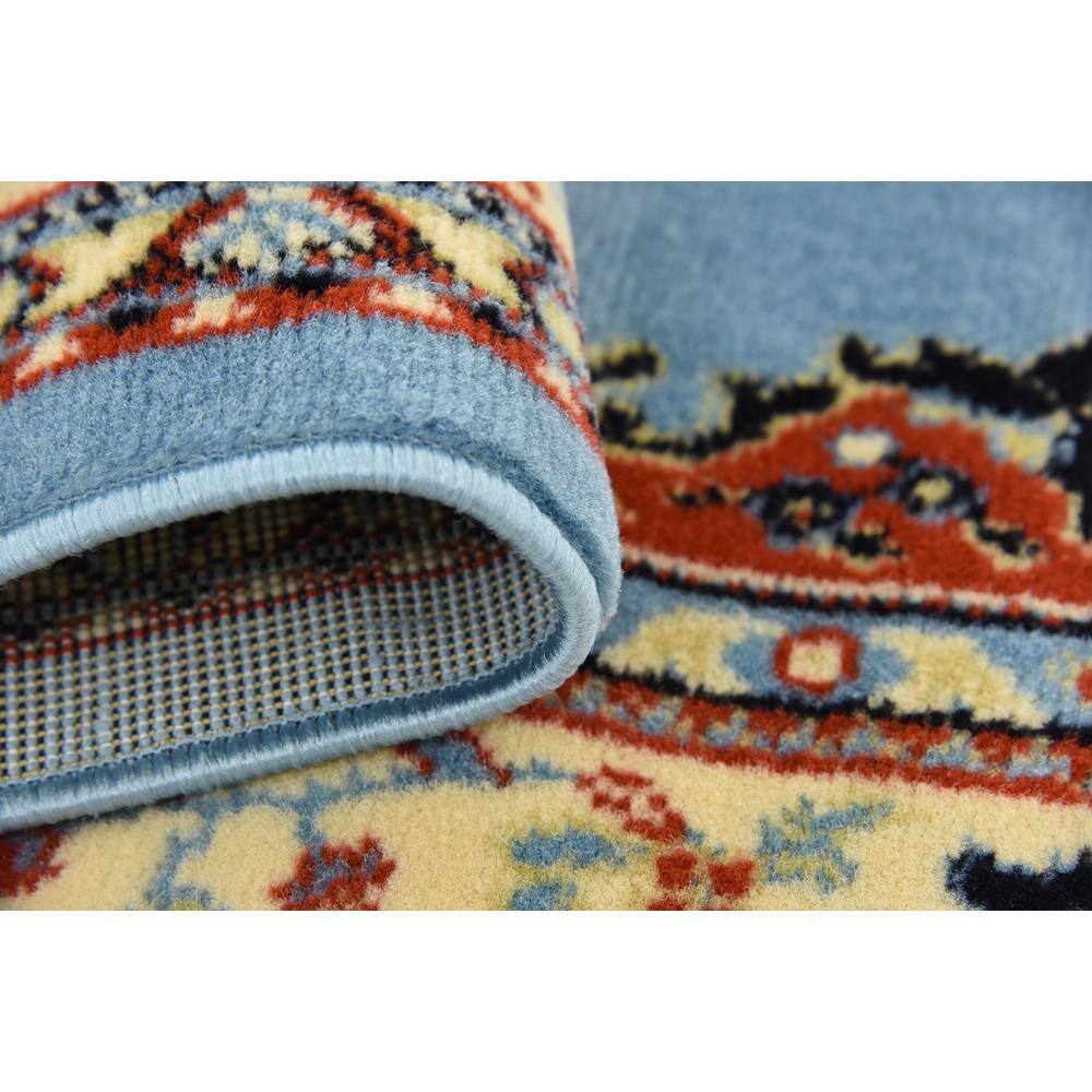 Amaya Light Blue Medallion 5' x 8' Synthetic Area Rug