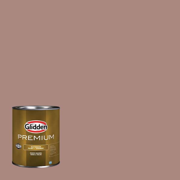 Glidden Premium 1 qt. PPG1060-5 Bedford Brown Semi-Gloss Exterior Latex Paint