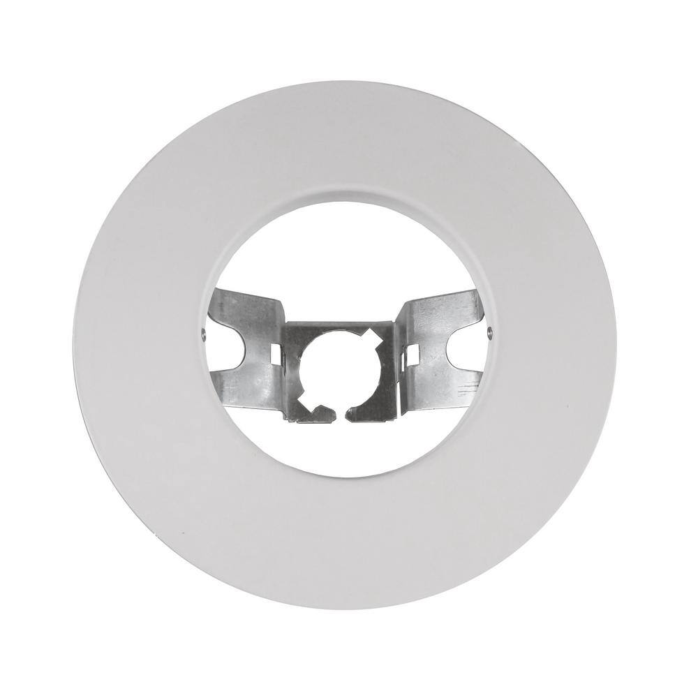 White 6-Inch Circular Open Trim with Socket Bracket