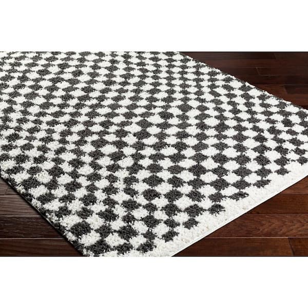 Birmingham Black/White Checkered 7 ft. x 9 ft. Indoor Area Rug