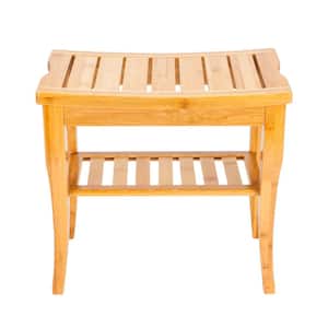 18.7 in. x 10.24 in. x 17.52 in. Bamboo Free Standing Shower Seat