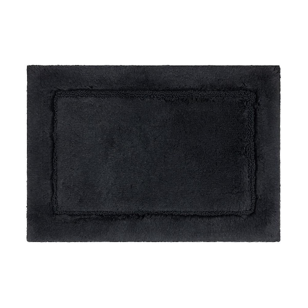 Mohawk Home Regency Charcoal 27 in. x 45 in. Gray Cotton Machine Washable Bath Mat