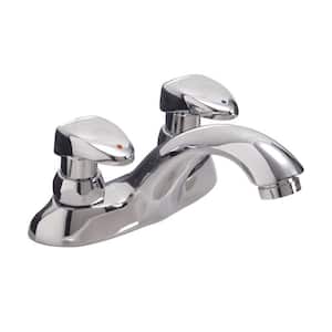 Commercial 4 in. Centerset 2-Handle Bathroom Faucet in Chrome with Vandal-Resistant Handle Actuator