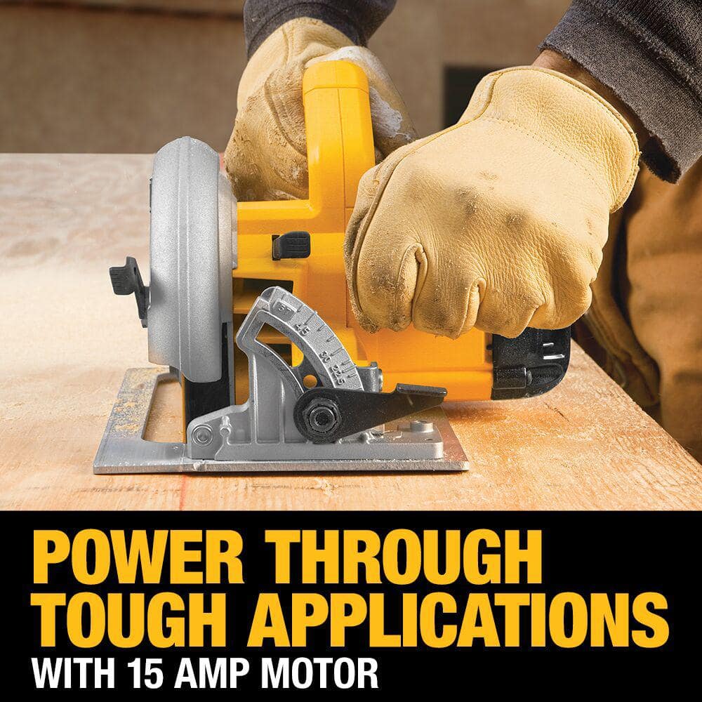 DEWALT 15 Amp Corded 7-1/4 in. Lightweight Circular Saw DWE575