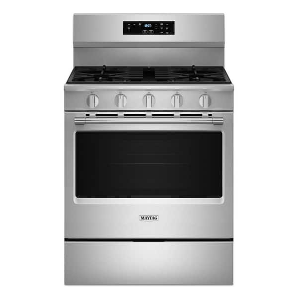 Maytag Maytag 30 in. 4 Burners Freestanding Gas Range in Stainless Steel with Power Burner MFGS4030RS