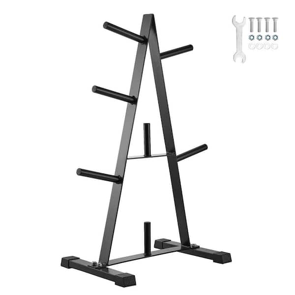 Weight Plate Rack A Frame Weight Plate Tree for 1 in. Weight Plates Standard Weight Plate Tree 500 lbs., Black