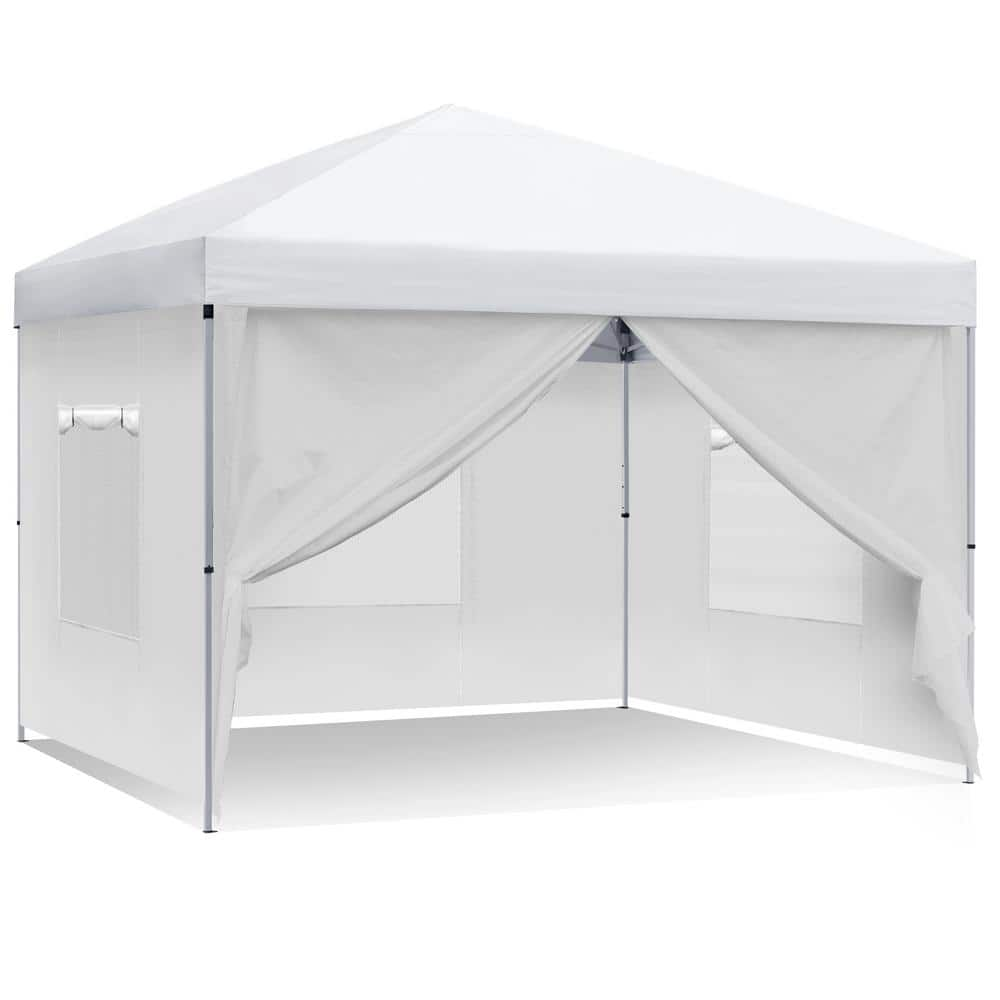 DEXTRUS 10 ft. x 10 ft. Pop Up Canopy Instant Tent with 1 Removable ...