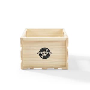 Record Storage Crate in Natural